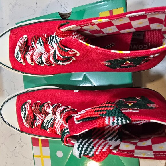 Converse Chuck 70 Hi Christmas 'Gingerbread & Knit Sock' Red A12454C MENS SZ 12 - Picture 8 of 16
